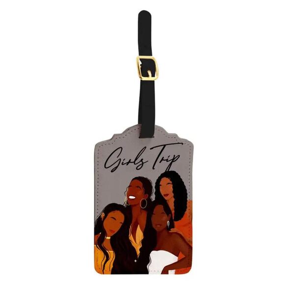 Vegan Leather Statement Luggage Tag Set | Girls Trip - Picture 2 of 3